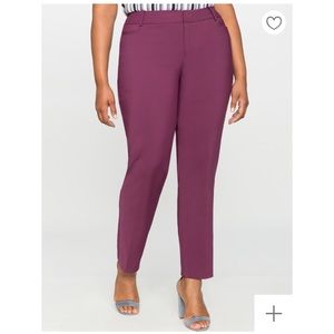 Eloquii Kady Fit Ankle Pant - Deep Red Color